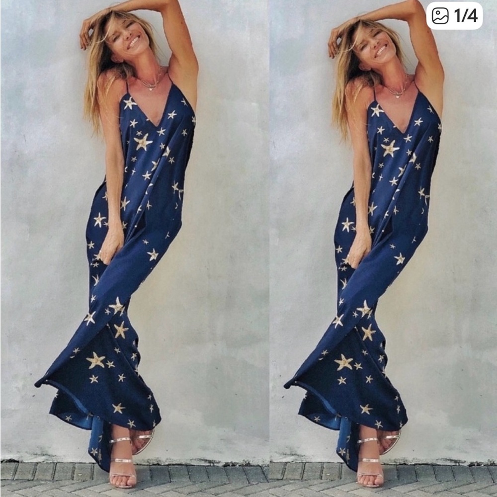 Romana La rue High-Low Slip Dress -